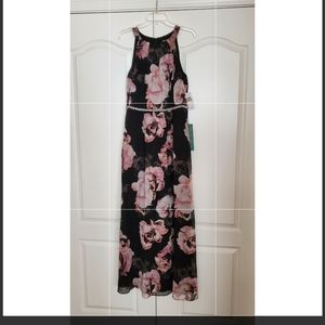 Black and pink dress